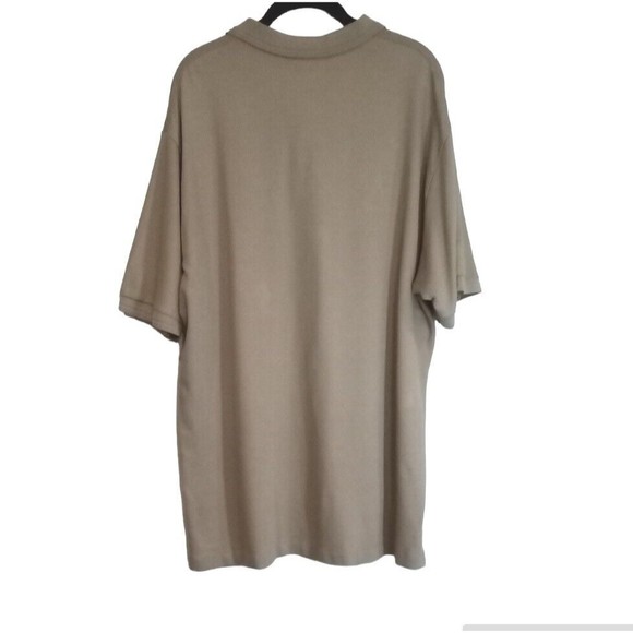 Luna Pier Tan Polo Shirt Short Sleeve XXL 100% Cotton 2XL Men's Made In The USA - Picture 2 of 7